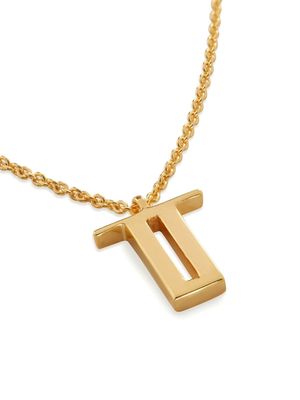 Monica Vinader alphabet T-pendant necklace - Gold