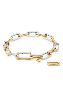 Monica Vinader Alta Capture Chain Link Bracelet in 18Ct Gold On Sterling Silver