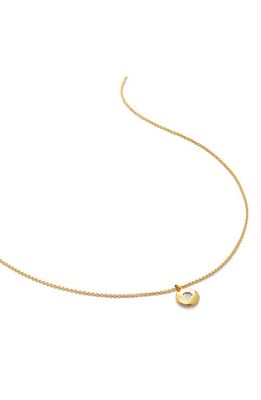 Monica Vinader April Birthstone Lab Created Diamond Pendant Necklace in 18K Gold Vermeil/April