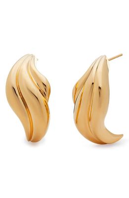 Monica Vinader Bold Swirl Stud Earrings in 18Ct Gold Vermeil
