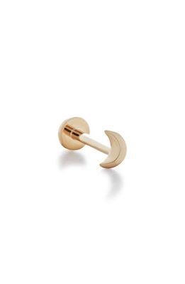 Monica Vinader Crescent Moon Single Stud Earring in 14Kt Solid Gold