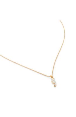 Monica Vinader Diamond Alphabet Pendant Necklace in 18Ct Gold Vermeil Sterling Y