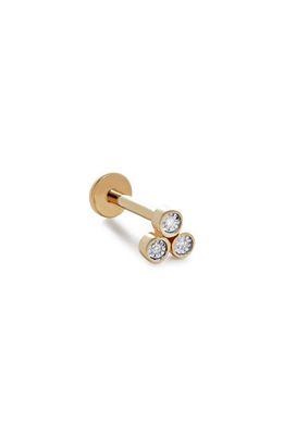 Monica Vinader Diamond Cluster Single Stud Earring in 14Kt Solid Gold