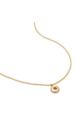 Monica Vinader February Birthstone Amethyst Pendant Necklace in 18K Gold Vermeil/February