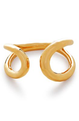 Monica Vinader Flow Wrap Ring in 18Ct Gold Vermeil/Ss