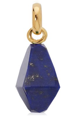 Monica Vinader Geometric Stone Pendant Charm in 18Ct Gold On Sterling Silver