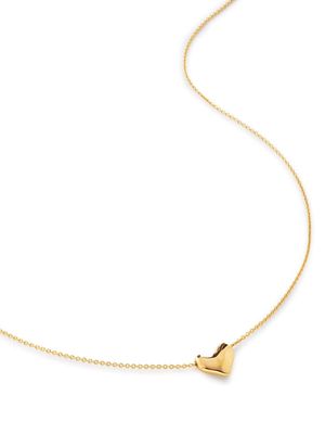 Monica Vinader gold vermeil heart-pendant necklace