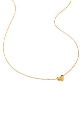 Monica Vinader Heart Locket Pendant Necklace in Yellow Gold