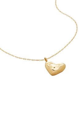 Monica Vinader Heart Pendant Necklace in 18Ct Gold Vermeil/Ss
