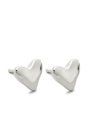 Monica Vinader Heart silver stud earrings