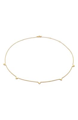 Monica Vinader Heart Station Necklace in 18K Gold Vermeil