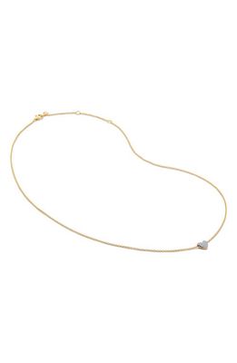 Monica Vinader Lab-Created Diamond Heart Charm Necklace in 18K Gold Vermeil