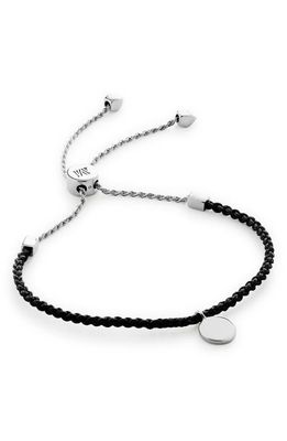 Monica Vinader Linear Disc Friendship Bracelet in Sterling Silver