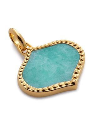 Monica Vinader Lotus Amazonite pendant charm - Gold