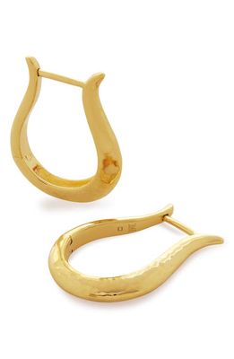 Monica Vinader Medium Deia Lyre Hoop Earrings in 18Ct Gold Vermeil/Ss