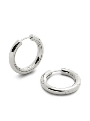 Monica Vinader Medium Essentials Click tube hoop earrings - Silver