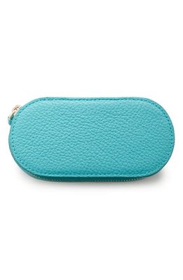 Monica Vinader Mini Leather Jewelry Case in Turquoise