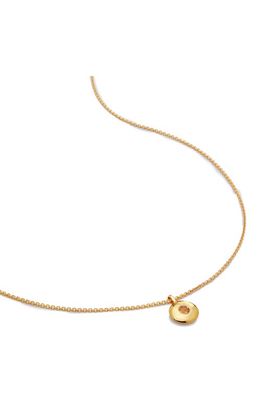 Monica Vinader November Birthstone Citrine Pendant Necklace in 18K Gold Vermeil/November