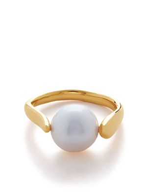 Monica Vinader Nura pearl-detail ring - White