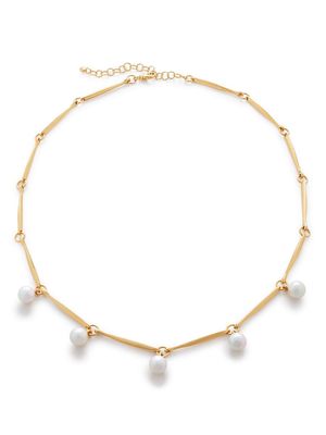 Monica Vinader Nura pearl drop necklace - White