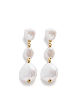 Monica Vinader Nure Reef pearl drop earrings - Gold