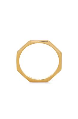 Monica Vinader Octagon Stacking Ring in 18Ct Gold Vermeil