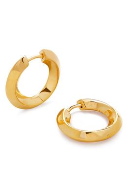 Monica Vinader Power Small Hoop Earrings in 18Ct Gold Vermeil