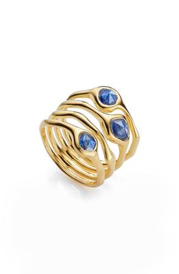 Monica Vinader Siren Cluster Cocktail Ring in Yellow Gold