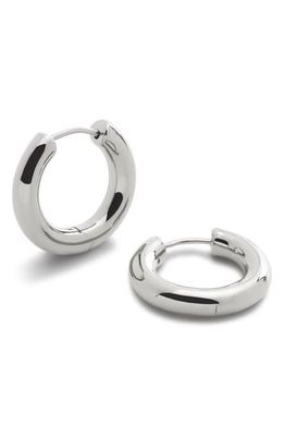 Monica Vinader Small Essential Tube Hoop Earrings in Sterling Silver