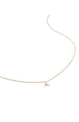 Monica Vinader Small Initial Pendant Necklace in 14Kt Solid Gold - A