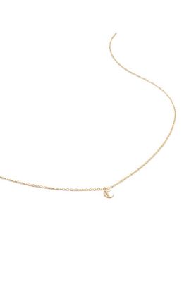 Monica Vinader Small Initial Pendant Necklace in 14Kt Solid Gold - C