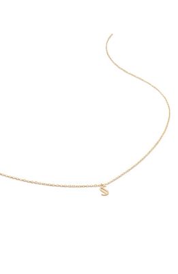 Monica Vinader Small Initial Pendant Necklace in 14Kt Solid Gold - S