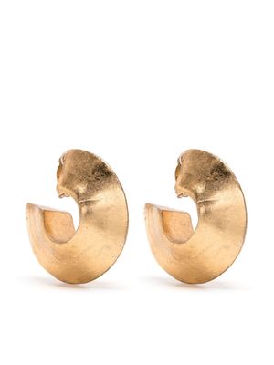 Monies brushed-finish hoop earrings - Gold