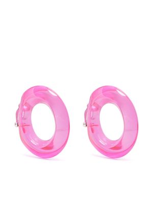 Monies clip-on hoop earrings - Pink