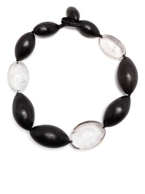 Monies crystal beaded necklace - Black