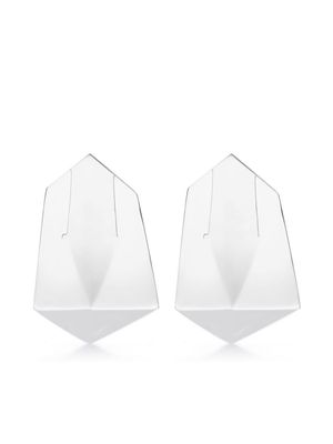 Monies Festum transparent-design bead earrings - White