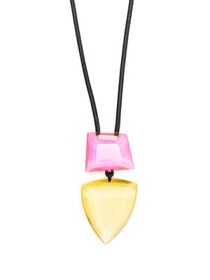Monies geometric-pendants necklace - Pink