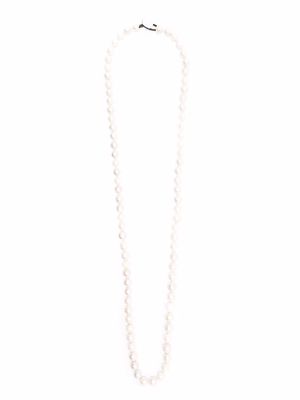 Monies long pearl necklace - White