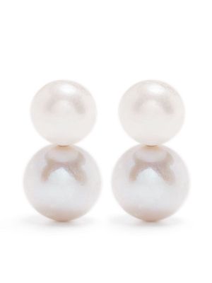 Monies pearl drop earrings - White