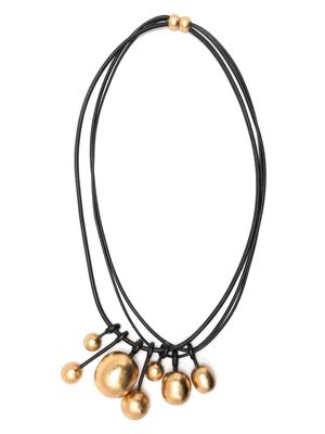 Monies Salix oversize circular-pendant necklace - Black