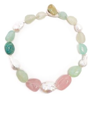 Monies stone-embellished necklace - Multicolour