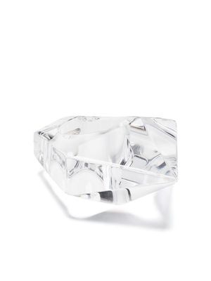 Monies Vesper transparent-design geometric ring - White