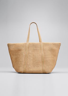 Monili Large Raffia Beach Tote Bag