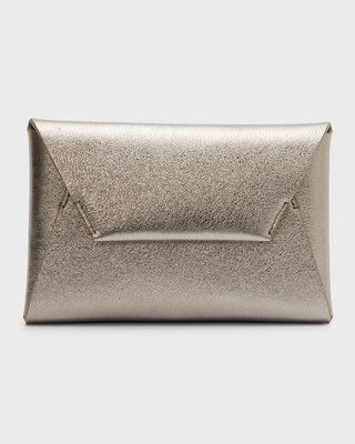 Monili Metallic Envelope Flap Crossbody Bag