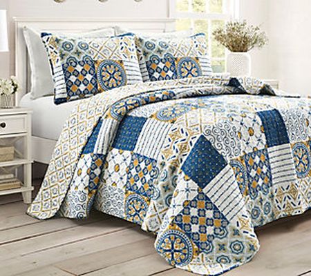 Monique 3-Piece King Quilt Set by Lush Decor