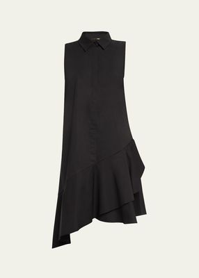 Monique High-Low Ruffle Midi Shirtdress