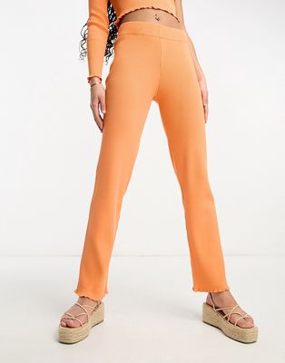 Monki flare pants in orange - part of a set