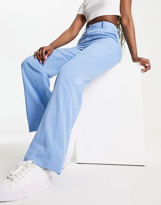 Monki mid rise tailored pants in blue - part of a set