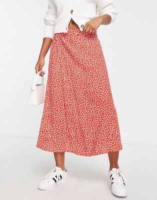Monki midi skirt in ditsy floral - part of a set-Multi