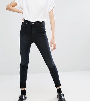 Monki Oki Premium Skinny High Waisted Jeans-Black